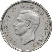 سکه 1 شیلینگ 1948 جرج ششم - تیپ 2 - EF45 - انگلستان