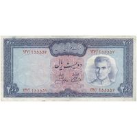 اسکناس 200 ریال (آموزگار - جهانشاهی) - تک - VF35 - محمد رضا شاه