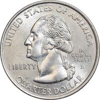 سکه کوارتر دلار 2000D ایالتی - ماساچوست - MS62 - آمریکا