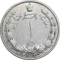 سکه 1 ریال 1313 - EF40 - رضا شاه
