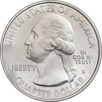 سکه کوارتر دلار 2016D - فورت مولتری - AU58 - آمریکا