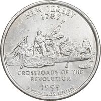 سکه کوارتر دلار 1999P ایالتی - نیوجرسی - AU55 - آمریکا