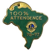 سنجاق سینه جایزه حضور در مسابقات باشگاه بین المللی لاینز 1976-1977 - AU