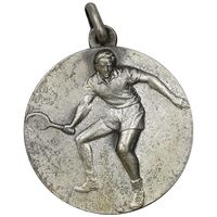 مدال یادبود مسابقات تنیس - AU - محمد رضا شاه