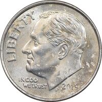 سکه 1 دایم 2019P روزولت - AU58 - آمریکا