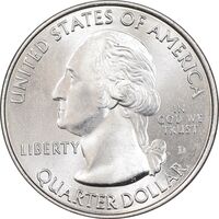 سکه کوارتر دلار 2014D پارک ملی تل‌ماسه‌های بزرگ - MS63 - آمریکا