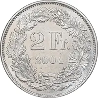 سکه 2 فرانک 2004 دولت فدرال - AU58 - سوئیس