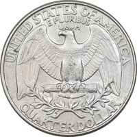 سکه کوارتر دلار 1996P واشنگتن - AU58 - آمریکا