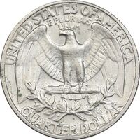 سکه کوارتر دلار 1972 واشنگتن - AU50 - آمریکا