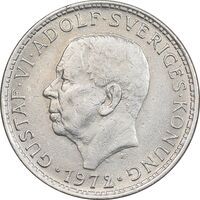 سکه 5 کرون 1972 گوستاو ششم - AU50 - سوئد