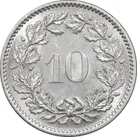 سکه 10 راپن 1970 دولت فدرال - MS62 - سوئیس