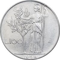 سکه 100 لیره 1968 جمهوری - EF45 - ایتالیا