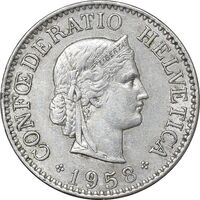 سکه 10 راپن 1958 دولت فدرال - EF45 - سوئیس