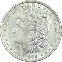 سکه یک دلار 1888 مورگان - AU55 - آمریکا