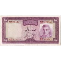 اسکناس 100 ریال (آموزگار - جهانشاهی) - تک - EF45 - محمد رضا شاه