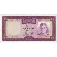 اسکناس 100 ریال (آموزگار - جهانشاهی) - تک - EF40 - محمد رضا شاه