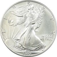 مدال یادبود 1 دلار 1992 عقاب - MS63 - آمریکا