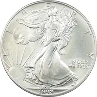 مدال یادبود 1 دلار 1992 عقاب - MS63 - آمریکا