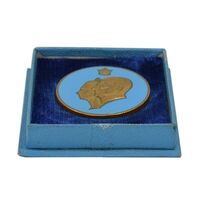 مدال یادبود بیست و پنجمین سده شاهنشاهی 1350 - با جعبه فابریک - EF - محمد رضا شاه