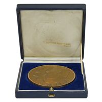 مدال برنز پنجاهمین سال شاهنشاهی پهلوی 2535 - بانک سپه با جعبه فابریک - AU - محمد رضا شاه