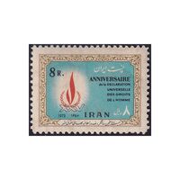 تمبر سالگرد اعلامیه حقوق بشر 1352 - محمدرضا شاه