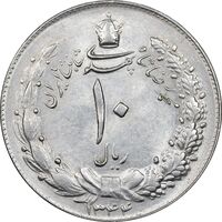 سکه 10 ریال 1344 - MS61 - محمد رضا شاه