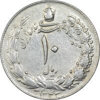 سکه 10 ریال 1343 - ضخیم - EF45 - محمد رضا شاه