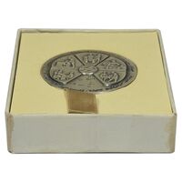 مدال نقره انقلاب سفید 1346 - با جعبه فابریک - AU - محمد رضا شاه