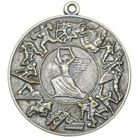 مدال تربیت بدنی نیروی زمینی ارتش - آبکاری نقره - EF45 - محمد رضا شاه