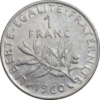 سکه 1 فرانک 1960 جمهوری پنجم - EF45 - فرانسه