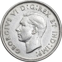 سکه 5 سنت 1942 جرج ششم - AU58 - کانادا