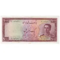 اسکناس 1000 ریال سری سوم - تک - VF20 - محمد رضا شاه