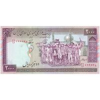 اسکناس 2000 ریال (محمدخان - نوربخش) شماره کوچک - تک - UNC63 - جمهوری اسلامی