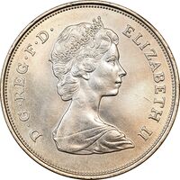 سکه 25 نیو پنس 1981 الیزابت دوم - MS62 - انگلستان