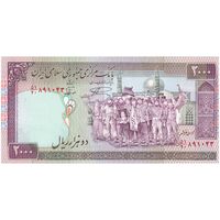 اسکناس 2000 ریال (نمازی - نوربخش) فیلیگران فهمیده - نخ نستعلیق - تک - UNC63 - جمهوری اسلامی