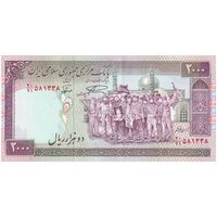 اسکناس 2000 ریال (نمازی - نوربخش) فیلیگران فهمیده - نخ نستعلیق - تک - AU58 - جمهوری اسلامی