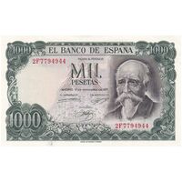اسکناس 1000 پزتا 1971 فرانسیسکو فرانکو - تک - UNC63 - اسپانیا