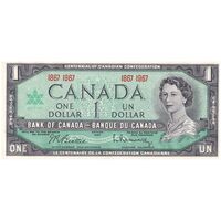 اسکناس 1 دلار 1967 الیزابت دوم - بدون شماره سریال - تک - UNC61 - کانادا
