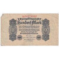 اسکناس 100 مارک 1922 جمهوری وایمار - تک - VF - آلمان