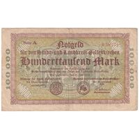 اسکناس 100000 مارک 1923 جمهوری وایمار - تک - F - آلمان