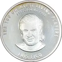 مدال نقره یادبود 100 سالگی فیفا 2004 - PF62 - لوئیس فیگو