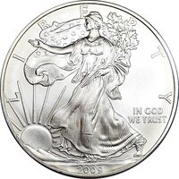 مدال یادبود 1 دلار 2009 عقاب - PF63 - آمریکا