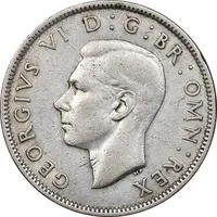 سکه 2 شیلینگ 1942 جرج ششم - EF40 - انگلستان