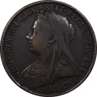 سکه 1 پنی 1896 ویکتوریا - VF35 - انگلستان