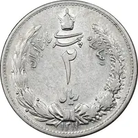 سکه 2 ریال 1311 - AU58 - رضا شاه