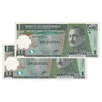 اسکناس 1 گواتزال 2012 جمهوری - جفت - UNC65 - گواتمالا