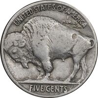 سکه 5 سنت 1937 بوفالو - EF45 - آمریکا
