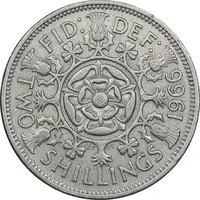 سکه 2 شیلینگ 1966 الیزابت دوم - EF45 - انگلستان
