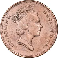 سکه 2 پنس 1996 الیزابت دوم - EF45 - انگلستان