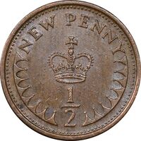 سکه 1/2 پنی 1979 الیزابت دوم - AU50 - انگلستان